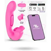 Vuxen IY - Bimby - Knabbelende en Dubbel Tapping Vibrator - App Control - Roze