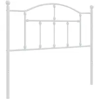 vidaXL Vervangend hoofdbord 100 cm metaal wit