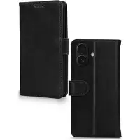 Mobilize Leren Wallet iPhone 17 Hoesje Zwart