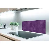 KitchenYeah Spatscherm Keuken - Kookplaat Achterwand - Spatwand Fornuis - 90x45 cm - Verf - Paars - Patronen - Aluminium - Wanddecoratie - Muurbeschermer - Hittebestendig