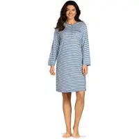 Comtessa Nachthemd 'Stars and Dreams' - Dames Nachtmode - Lange Mouw - Blauw - Maat 40