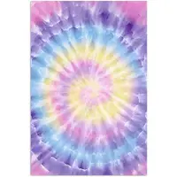 PosterMonkey Poster 80x120 cm - Spiraal - Tie dye - Pasteltinten - Posters - Kamer decoratie - Wanddecoratie woonkamer - Muurdecoratie slaapkamer