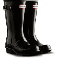 Hunter Regenlaarzen ecru / rood / zwart