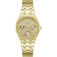 GUESS Analoog horloge 'QUINN' goud