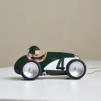 Baghera Speelgoedauto - Racingcar Groen - Vintage - In Geschenkdoos - 1 Jaar