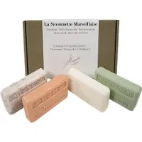 Savon De Marseille Geitenmelk cadeauset: Kokosmelk scrub - Perzik - Geitenmelk - Citroen verveine