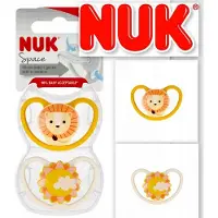 Nuk | Space | fopspeen met extra ventilatie | leeuw en zon | 18-36 maanden