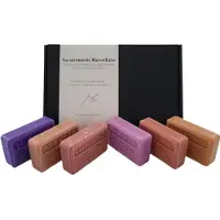Savon De Marseille Zeep brievenbuscadeau Violet, Bois de santal, Calendula, Rode klei, Kaneel sinaasappel, Fleur de iles - dierproefvrij - vegan - handgemaakt