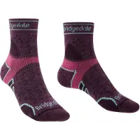 Bridgedale TR Lightweight T2 3/4 Crew Trailrunning Sokken Dames (Maat - M, Kleur - Charcoal/Purple)