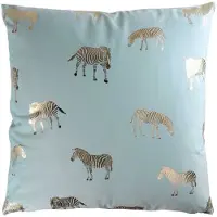 Unique living | Kussenhoes Zebra 45x45cm blue haze