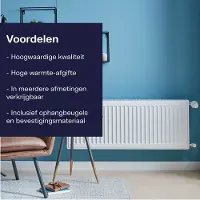 Plieger Compact Paneelradiator Type 11 - Wit - 60 x 140 cm