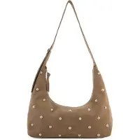 Fredsbruder Schoudertas 'Endless Beads' taupe