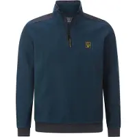 Jan Vanderstorm Comfort Fit Sweatshirt ritssluitingblauw, Effen