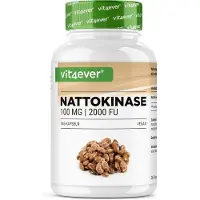 Vit4ever - Nattokinase - 365 capsules met elk 100 mg (20.000 FU/g) - 12 maanden voorraad - hoge dosis - veganistisch - zonder genetische manipulatie - zonder ongewenste toevoegingen