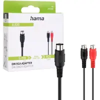 Hama Audio-adapter 2 Cinch-koppelingen - 5-pol. DIN-stekker