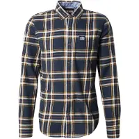 Superdry Overhemd ecru / nachtblauw / bruin / geel