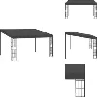 vidaXL Wandpaviljoen 3x4 meter, antraciet, stof - Paviljoens & partytenten