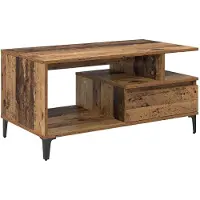 vidaXL Salontafel Oud Hout 90 x 49 x 45 cm Bewerkt hout