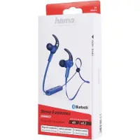 Hama Sportieve Bluetooth-oordopjes, model Connect, in-ear, met microfoon en oorhaak, kleur blauw