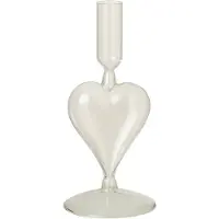 J-Line kaarshouder Hart - glas - transparant