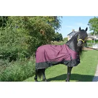GPD Regendeken luxe 0 gram met fleece voering Zwart/wine red