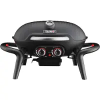 TAINO KENAI gasbarbecue - kleine tafelbarbecue buitenkeuken gegoten aluminium zwart