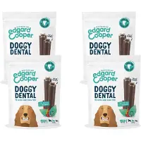 Edgard & Cooper Doggy Dental Aardbei&Munt - Hondensnacks - 4 x M