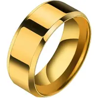 LGT JWLS Heren ring Titanium Goudkleurig 8mm-17mm