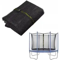 Springos Veiligheidsnet Trampoline | Trampoline Net | Geschikt voor 8 Palen | Ø 426 cm | Zwart