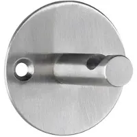 Alco al-2847 wandgarderobe zilver 1 haak incl. bevestigingsmateriaal