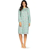Comtessa - Klassiek dames nachthemd - Lange mouw - Mint - Maat 46