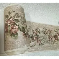Rasch Vintage rand bronz bloemen rustgevende kleuren