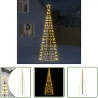 The Living Store De Living Store LED kerstboom met grondpennen, 570 LED's, warm wit licht, 300 cm