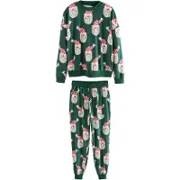 Next Pyjama spar / donkerrood / zwart / wit