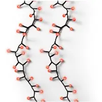 Lumineo kerstverlichting - 2x - rood - 1100 cm - 500 lampjes - twinkelend effect lichtsnoer