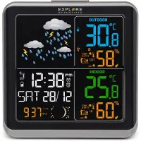 Explore Scientific WSH4008 Wide View Kleuren draadloos weerstation radio getsuurd