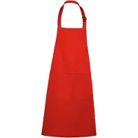 Roly Luxe Horecaschort - Unisex Schort - Professioneel - Keukenschort - Barbecueschort - Kookschort - Halterschort - 70 x 90 cm - voorvak - verstelbaar - rood