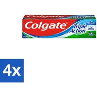 Colgate 4 x Tandpasta Triple Action 100 ml - Tandpasta - Gaatjes - Wittere Tanden - Frisse Adem - Mondverzorging