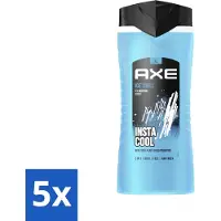 Axe 5 x XL - 3-in-1 Douchegel - Ice Chill - Icy Menthol - Insta Cool - 400 ml - Douchegel - Frisheid - Bevroren Munt - Citroen - 3-in-1