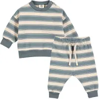Müsli Rompertje/body blauw / wit