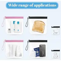 Karma 6 stuks transparante toilettas met ritssluiting vliegtuig, 1 liter zak vliegtuig, handbagage, reistas, vloeistofzak, handbagage, cosmeticatas, transparant, voor dames en heren, transparant, Eenvoudig