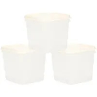 Hega hogar Voorraad - vershoudbakjes - 9x stuks - transparant/wit - kunststof - 0,3 liter - kleine bakjes