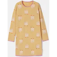 Woody Slaapkleedje gele kattenprint - maat 164/14J