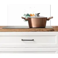 KitchenYeah Spatscherm keuken 60x30 cm - Kookplaat achterwand Planten - Sterren - Dinosaurussen - Oranje - Muurbeschermer - Spatwand fornuis - Hoogwaardig aluminium