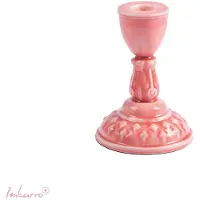 Imbarro - Kandelaar - Kaarsenhouder - Lina - Pink - Roze - Metaal - 10.5x15cm