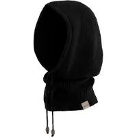 Knit Factory Evy Colsjaal met capuchon - Zwart - One Size