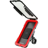 Phreeze GSM Houder Fiets - Anti-Diefstal - Stuurbevestiging - Waterdicht - 360 Graden Draaibaar - Universeel - Rood