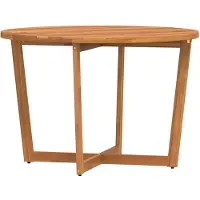 vidaXL Tuintafel rond Ø110x75 cm massief acaciahout