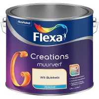 Flexa - Creations Muurverf Zijdemat - Wit Bubbels - Mengverf - 2,5 L