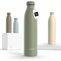 LARS NYSØM Ren Roestvrijstalen drinkfles 750ml - BPA-vrije geïsoleerde waterfles 0,75 Liter (Sage Green)
